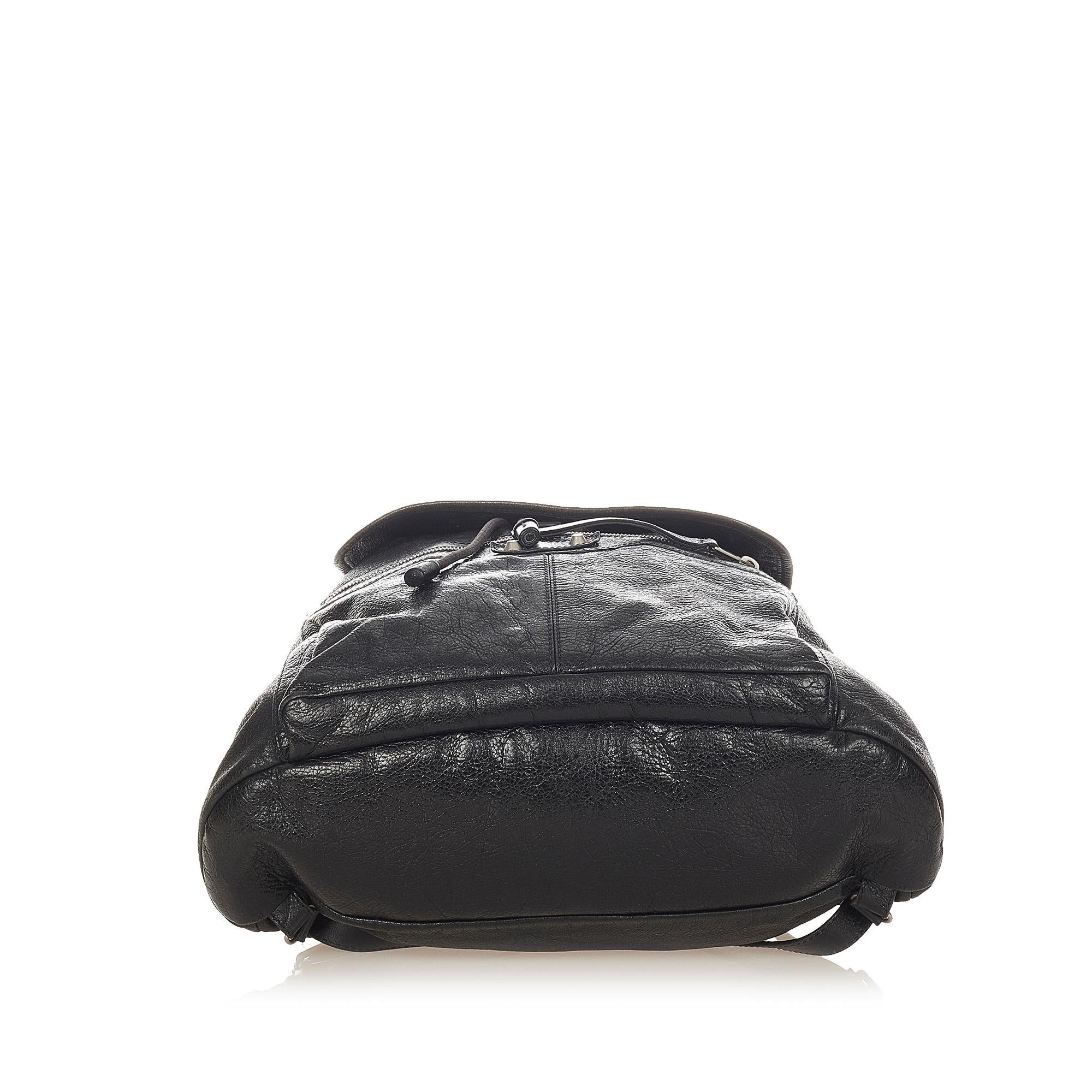 Balenciaga Motocross Classic Traveler S Leather Backpack (SHG-26426)