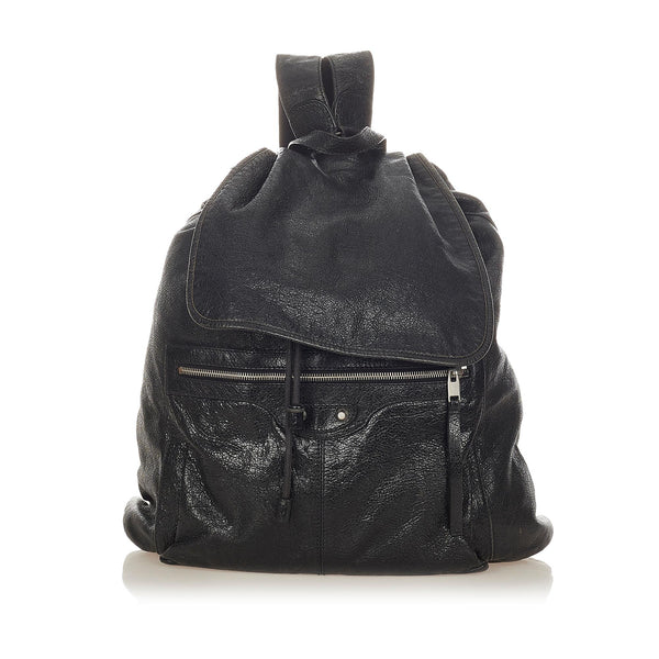 Balenciaga Motocross Classic Traveler S Leather Backpack (SHG-26426)