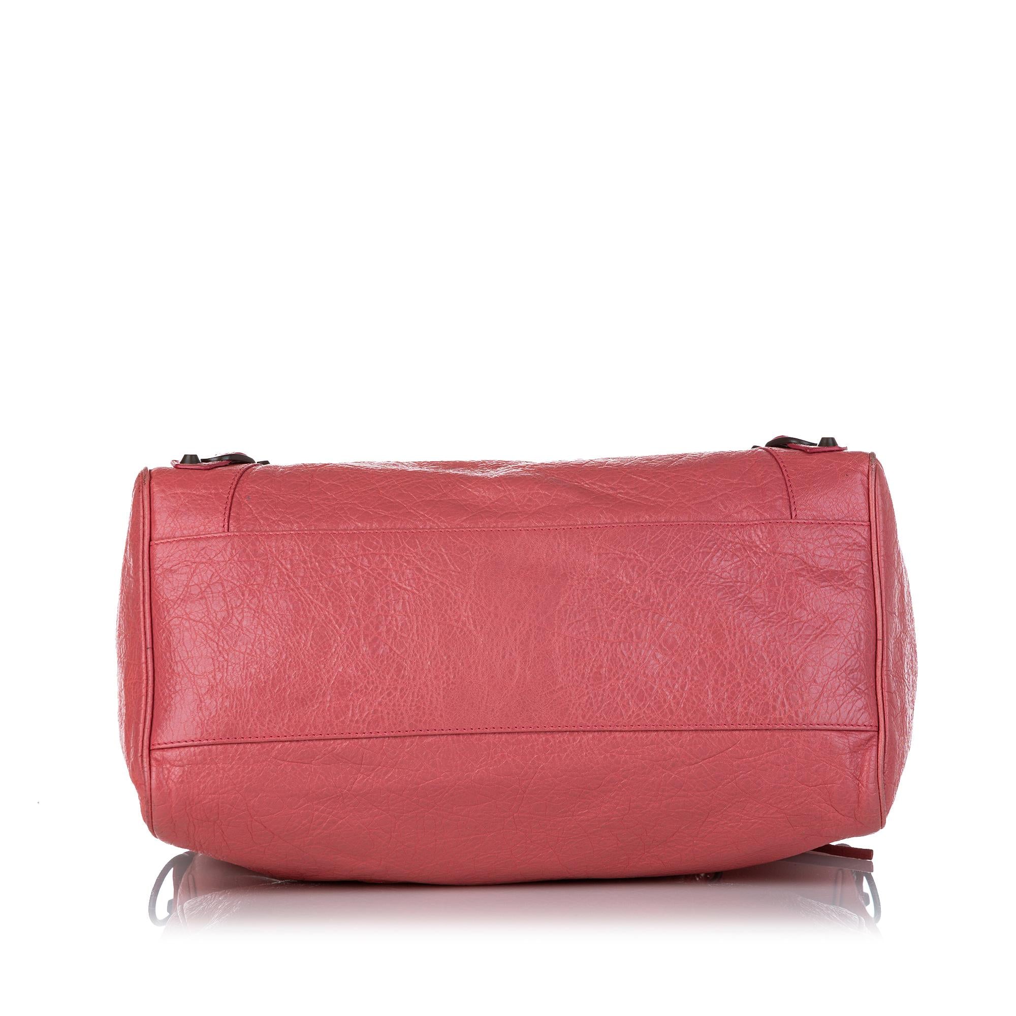 Balenciaga Motocross Classic Velo Lambskin Leather Satchel (SHG-26682)