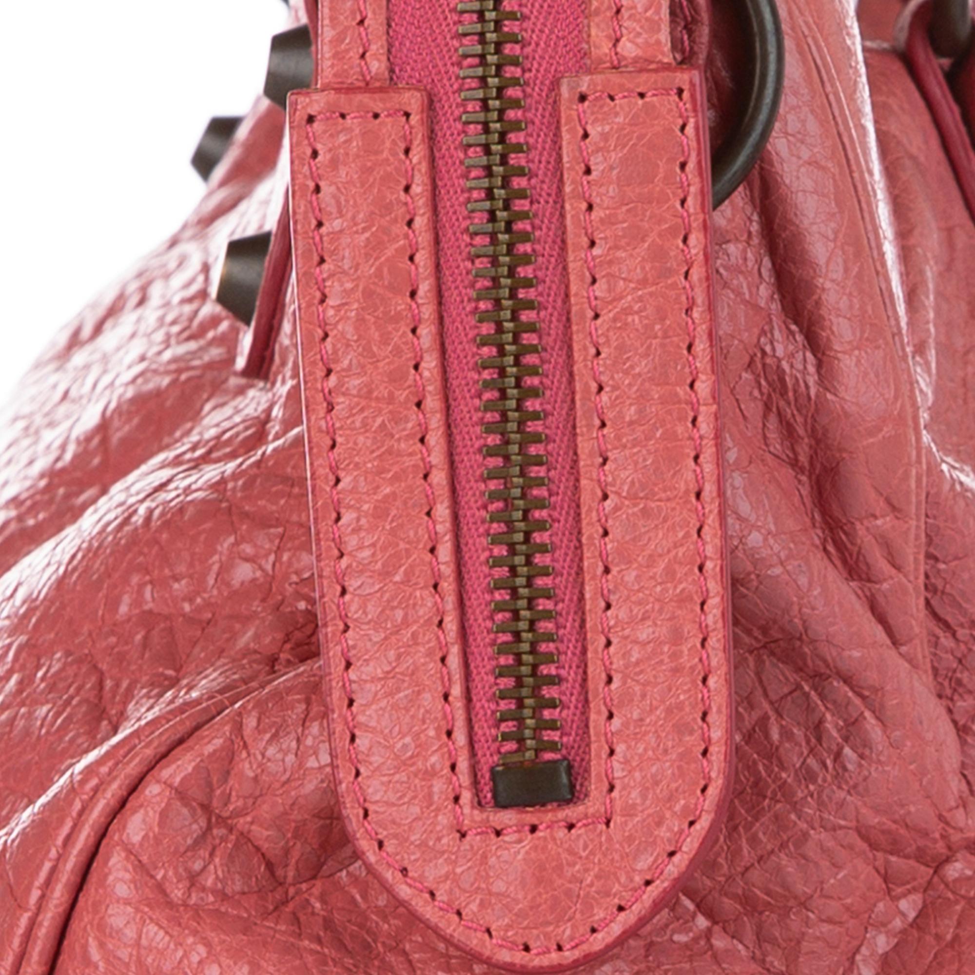 Balenciaga Motocross Classic Velo Lambskin Leather Satchel (SHG-26682)