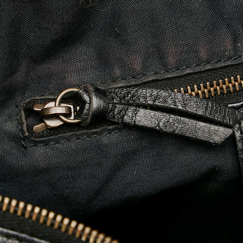 Balenciaga Motocross Classic Work Lambskin Leather Handbag (SHG-26627)