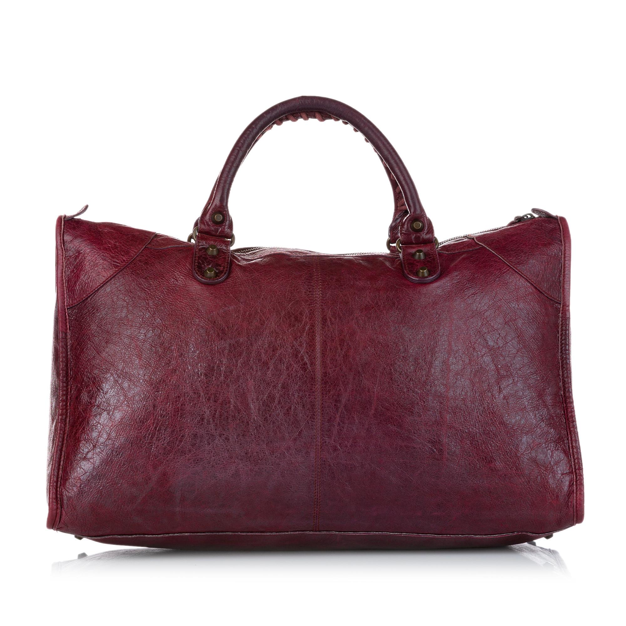 Balenciaga Motocross Classic Work Lambskin Leather Handbag (SHG-28262)