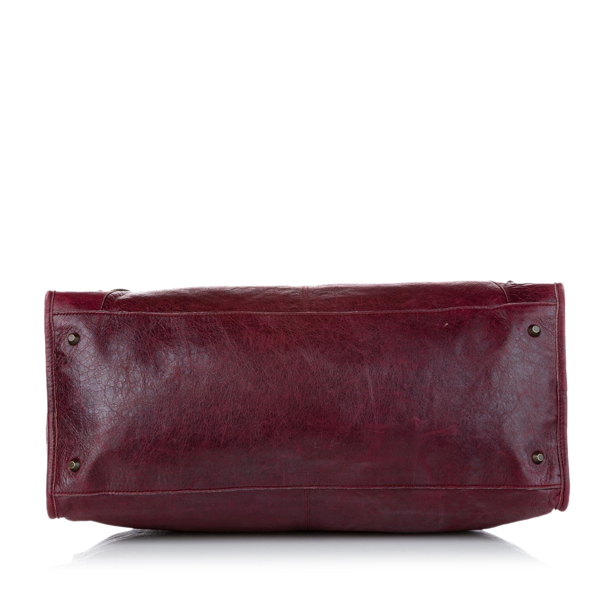 Balenciaga Motocross Classic Work Lambskin Leather Handbag (SHG-28262)