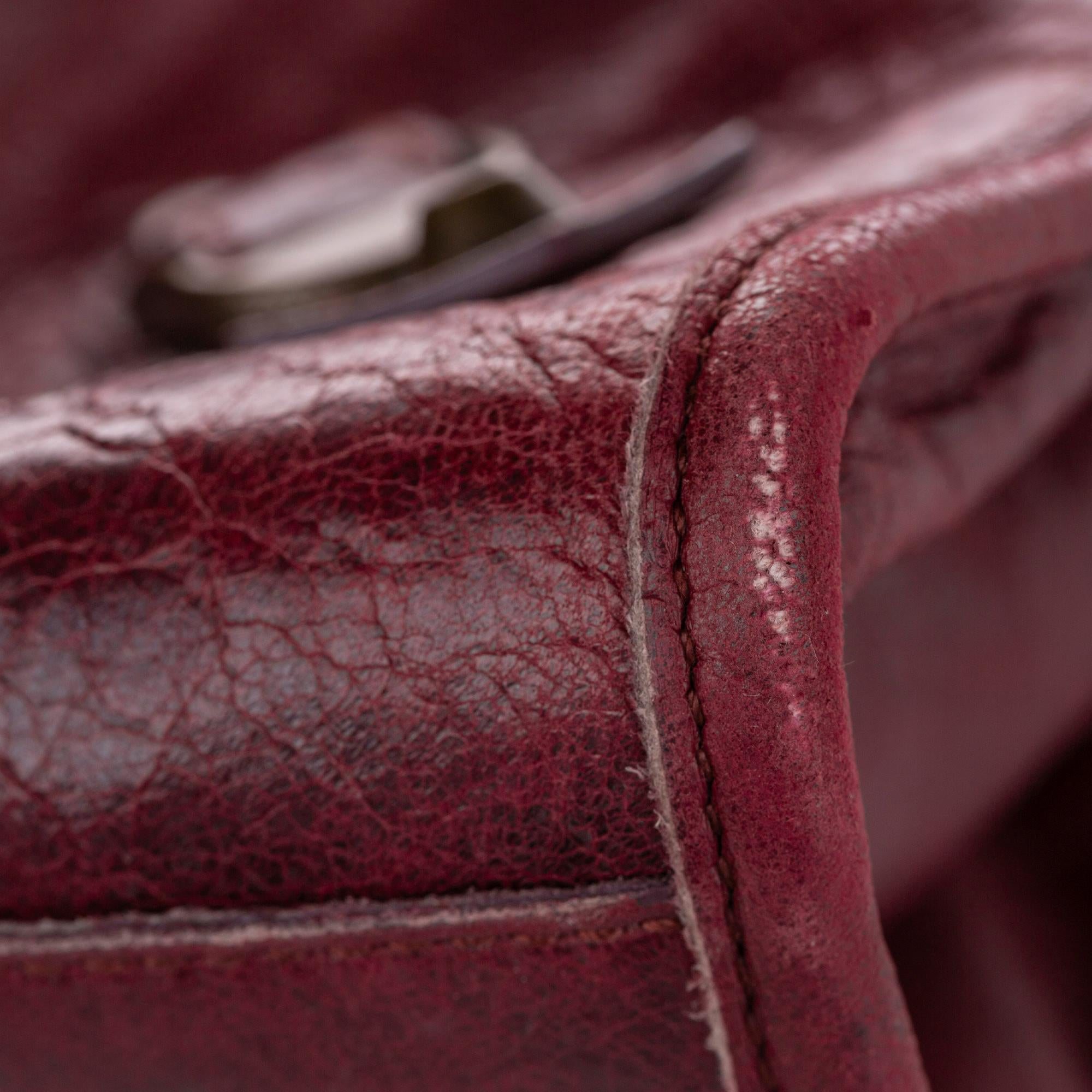 Balenciaga Motocross Classic Work Lambskin Leather Handbag (SHG-28262)