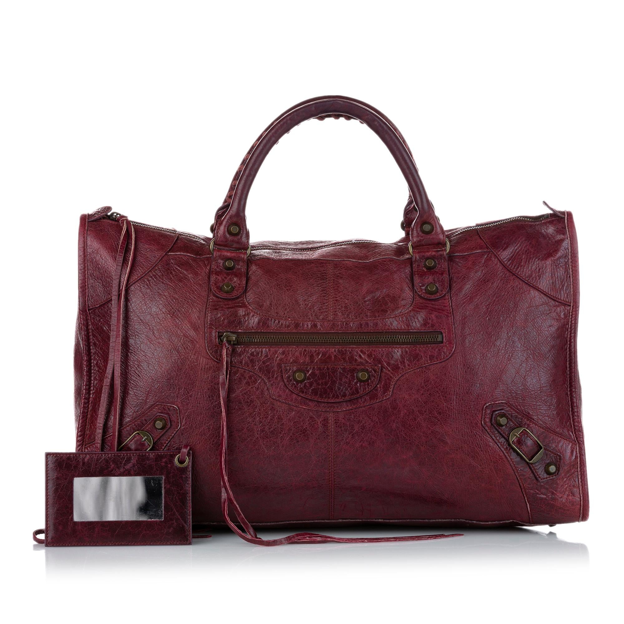 Balenciaga Motocross Classic Work Lambskin Leather Handbag (SHG-28262)