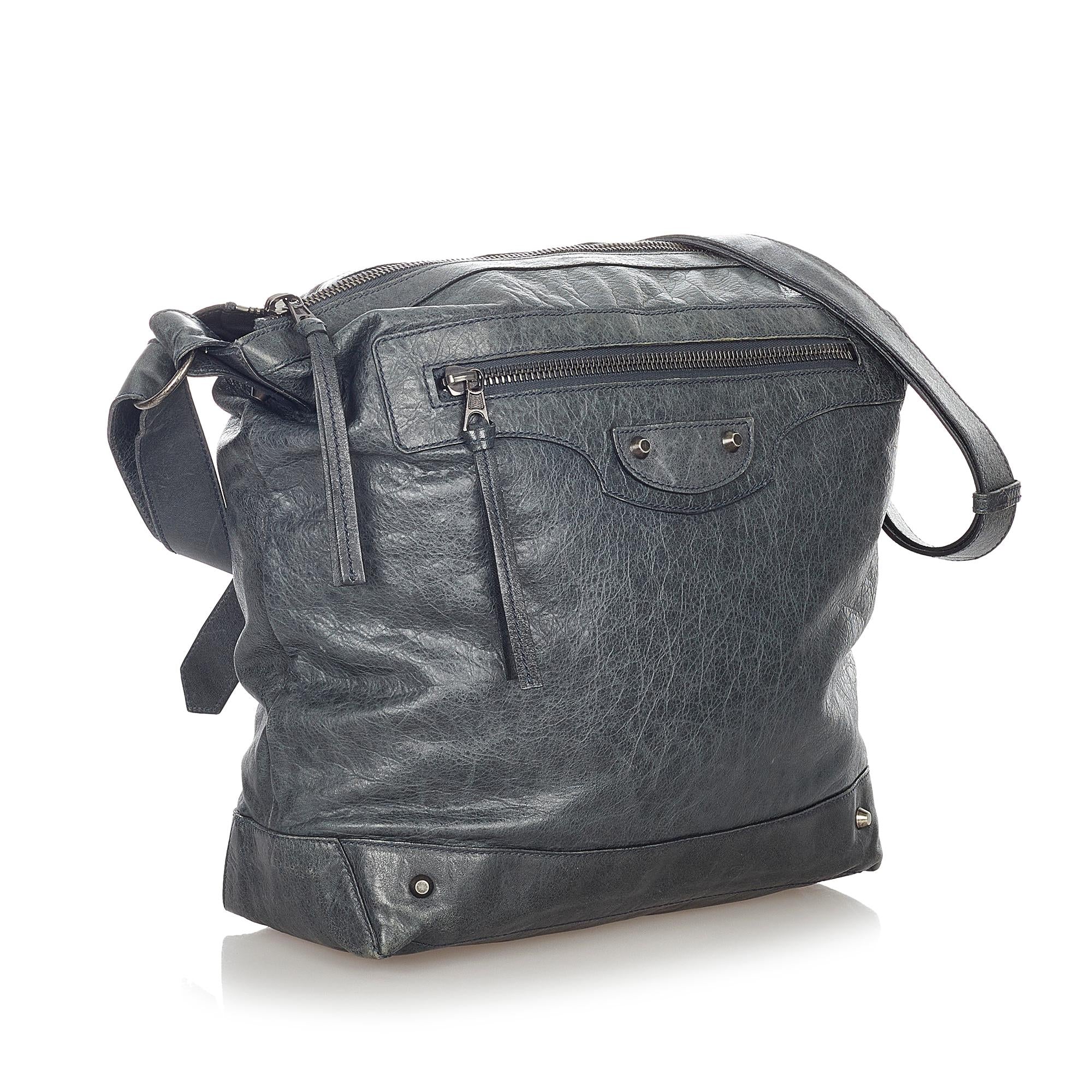 Balenciaga Motocross Day Leather Crossbody Bag (SHG-23541)