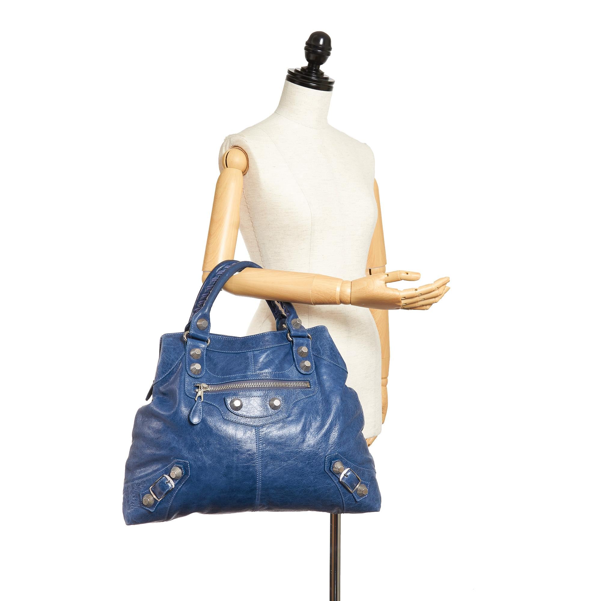 Balenciaga Motocross Giant 21 Brief Leather Handbag (SHG-27907)