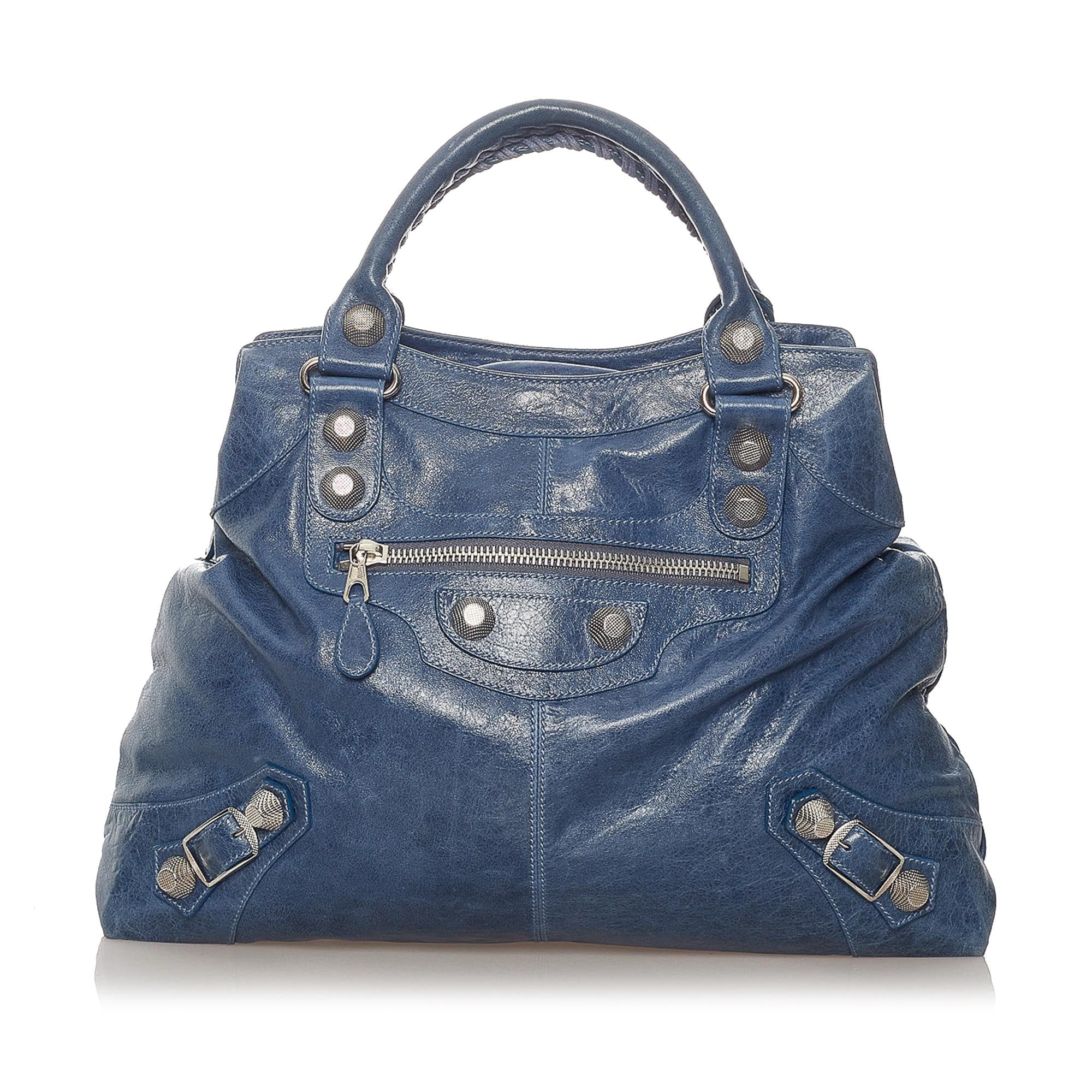 Balenciaga Motocross Giant 21 Brief Leather Handbag (SHG-27907)