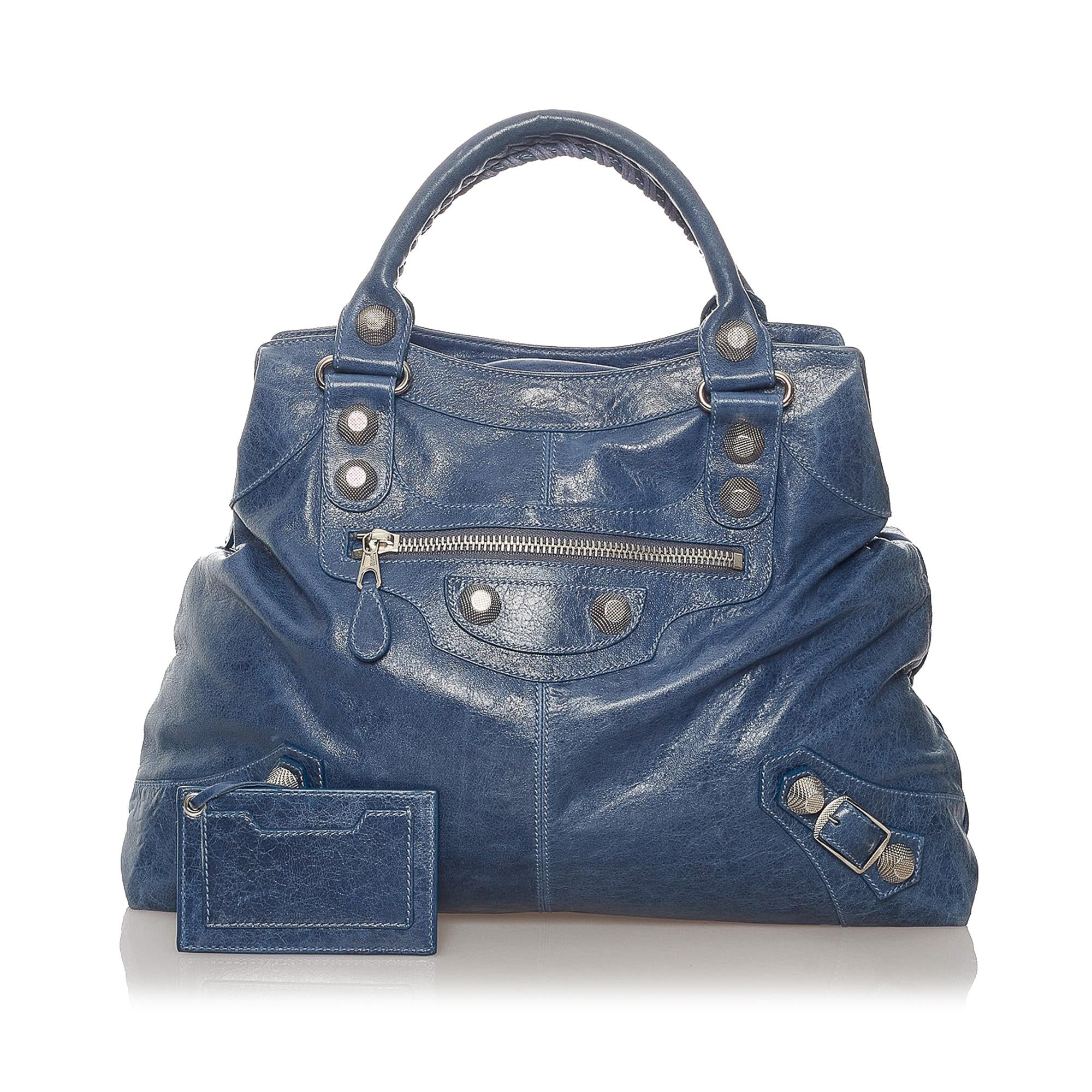 Balenciaga Motocross Giant 21 Brief Leather Handbag (SHG-27907)