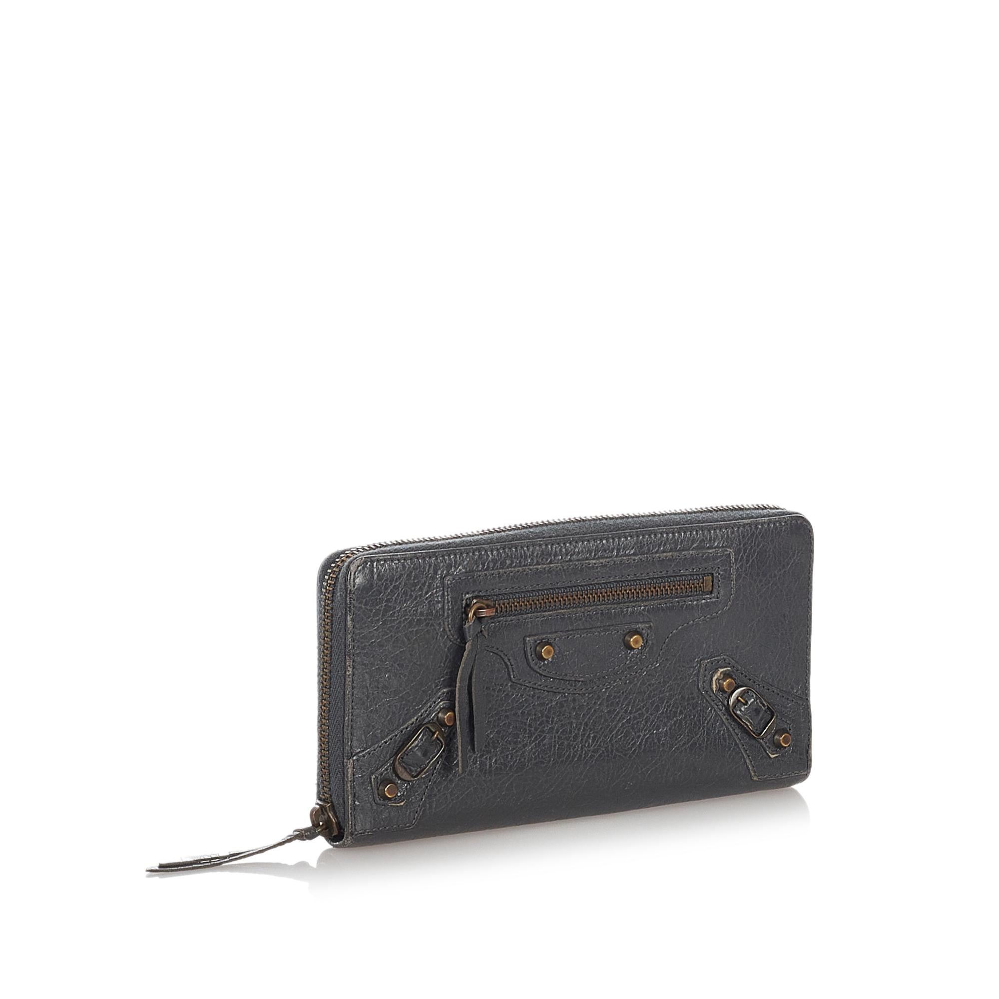 Balenciaga Motocross Leather Wallet (SHG-26769)