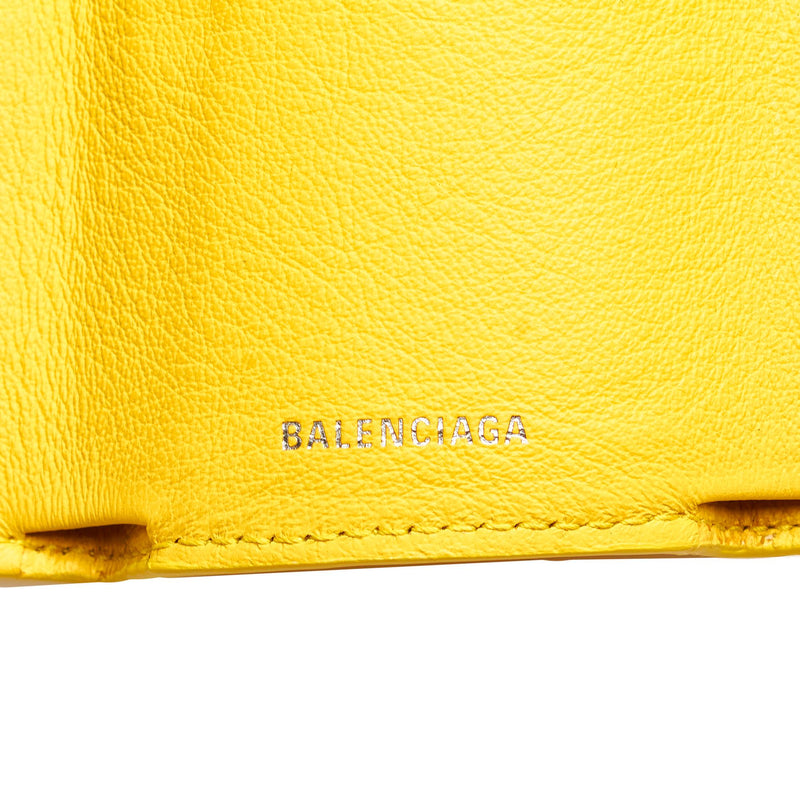 Balenciaga Papier Leather Compact Wallet (SHG-25198)