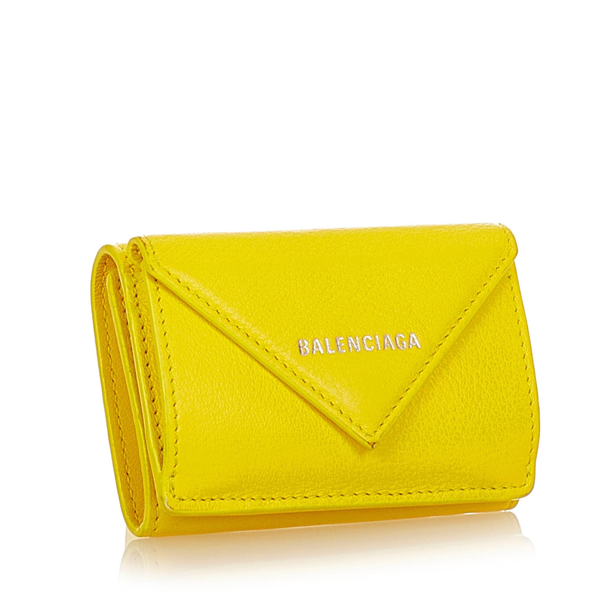 Balenciaga Papier Leather Compact Wallet (SHG-25198)