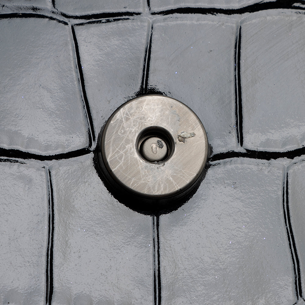 Balenciaga Shiny Croc Embossed Calfskin Hourglass XS Satchel (SHF-20783)