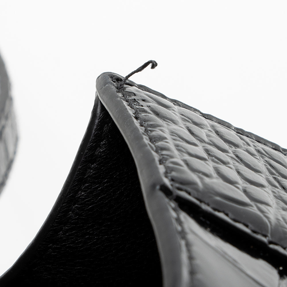 Balenciaga Shiny Croc Embossed Calfskin Hourglass XS Satchel (SHF-20783)