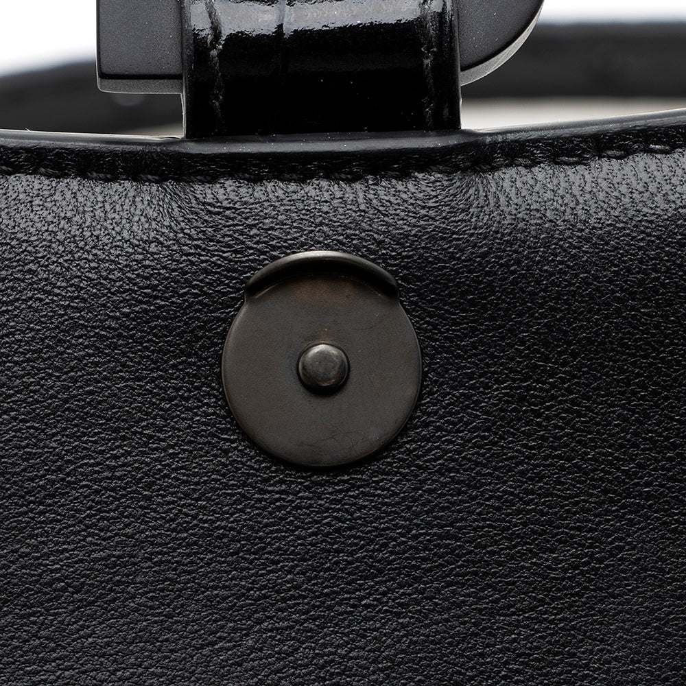 Balenciaga Shiny Croc Embossed Calfskin Hourglass XS Satchel (SHF-20783)