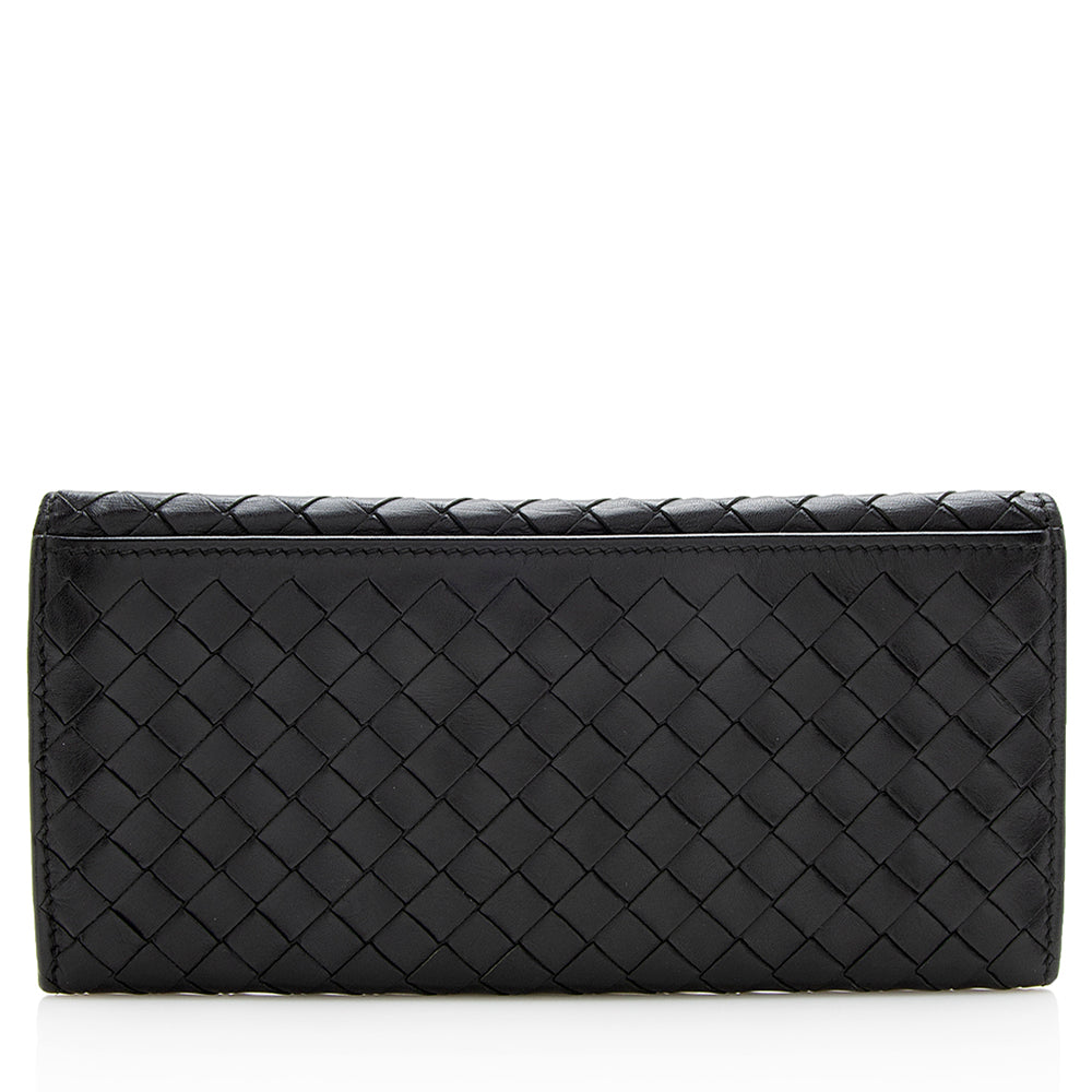 Bottega Veneta Intrecciato Leather Continental Wallet - FINAL SALE (SHF-12059)