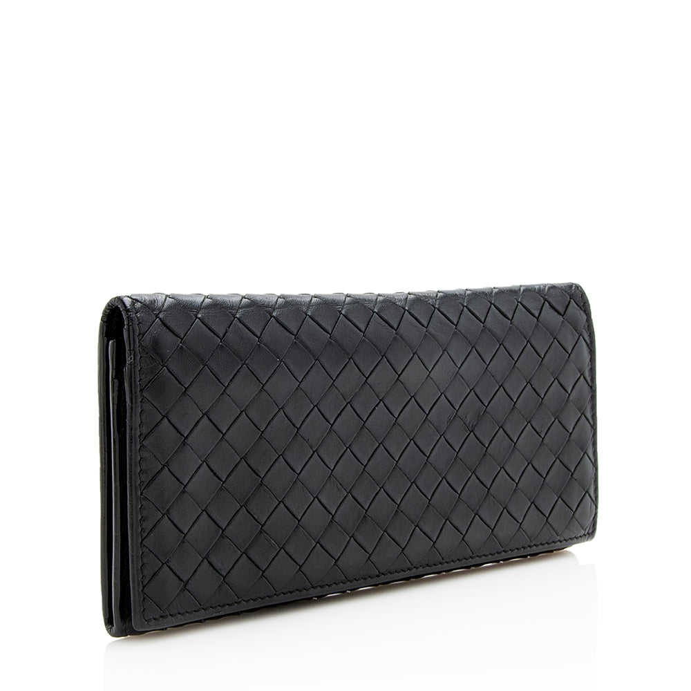 Bottega Veneta Intrecciato Leather Continental Wallet - FINAL SALE (SHF-12059)
