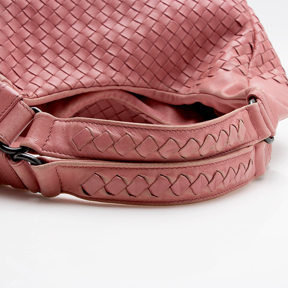 Bottega Veneta Intrecciato Nappa Campana Medium Shoulder Bag (SHF-15319)