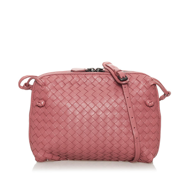 Bottega Veneta Intrecciato Nodini Leather Crossbody Bag (SHG-30074) – LuxeDH