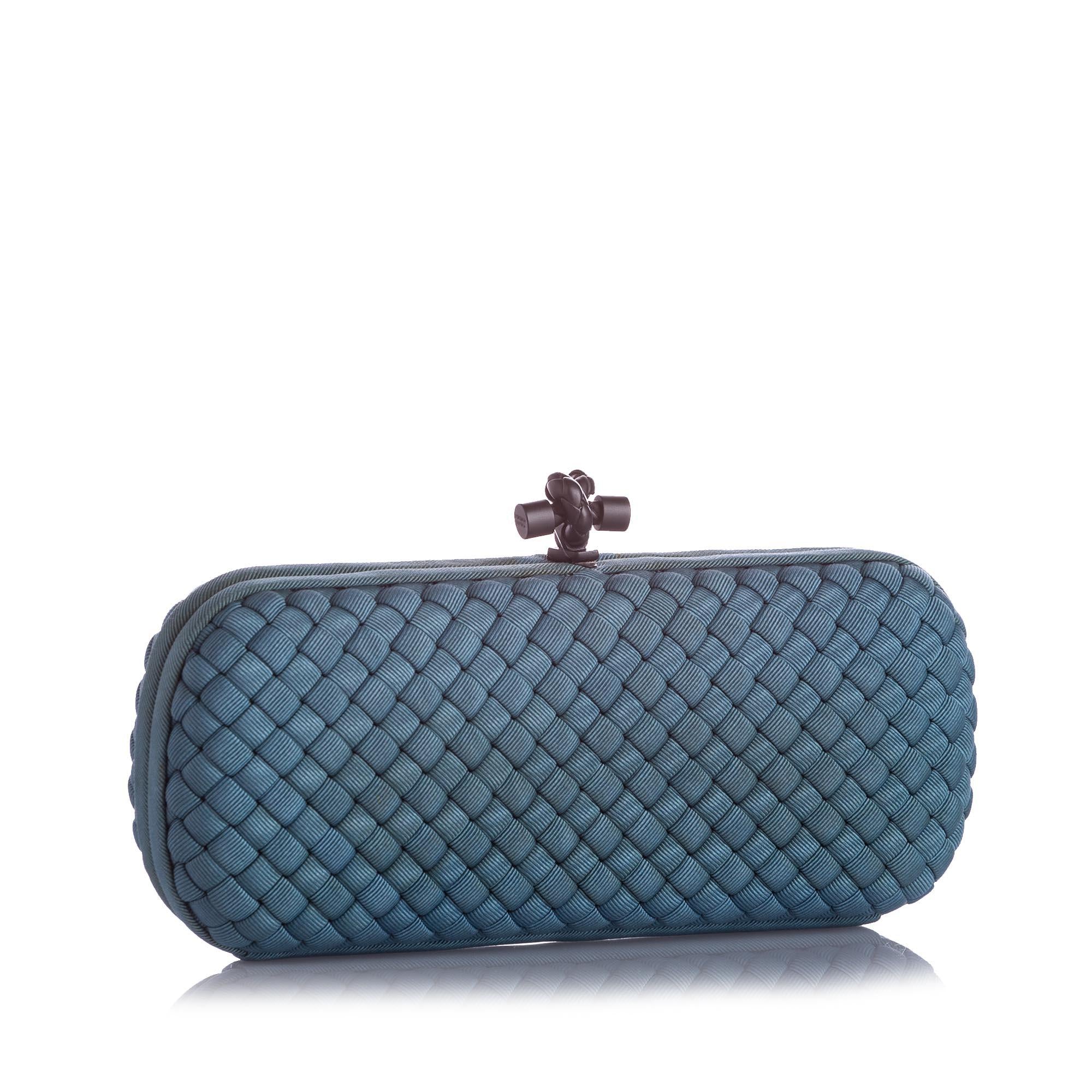 Bottega Veneta Knot Silk Clutch Bag (SHG-22721)