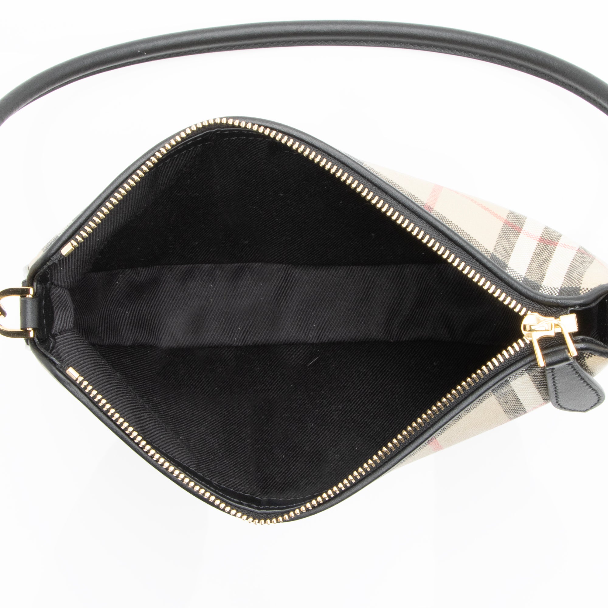 Burberry Calfskin Vintage Check Olympia Pouch (SHF-23490)