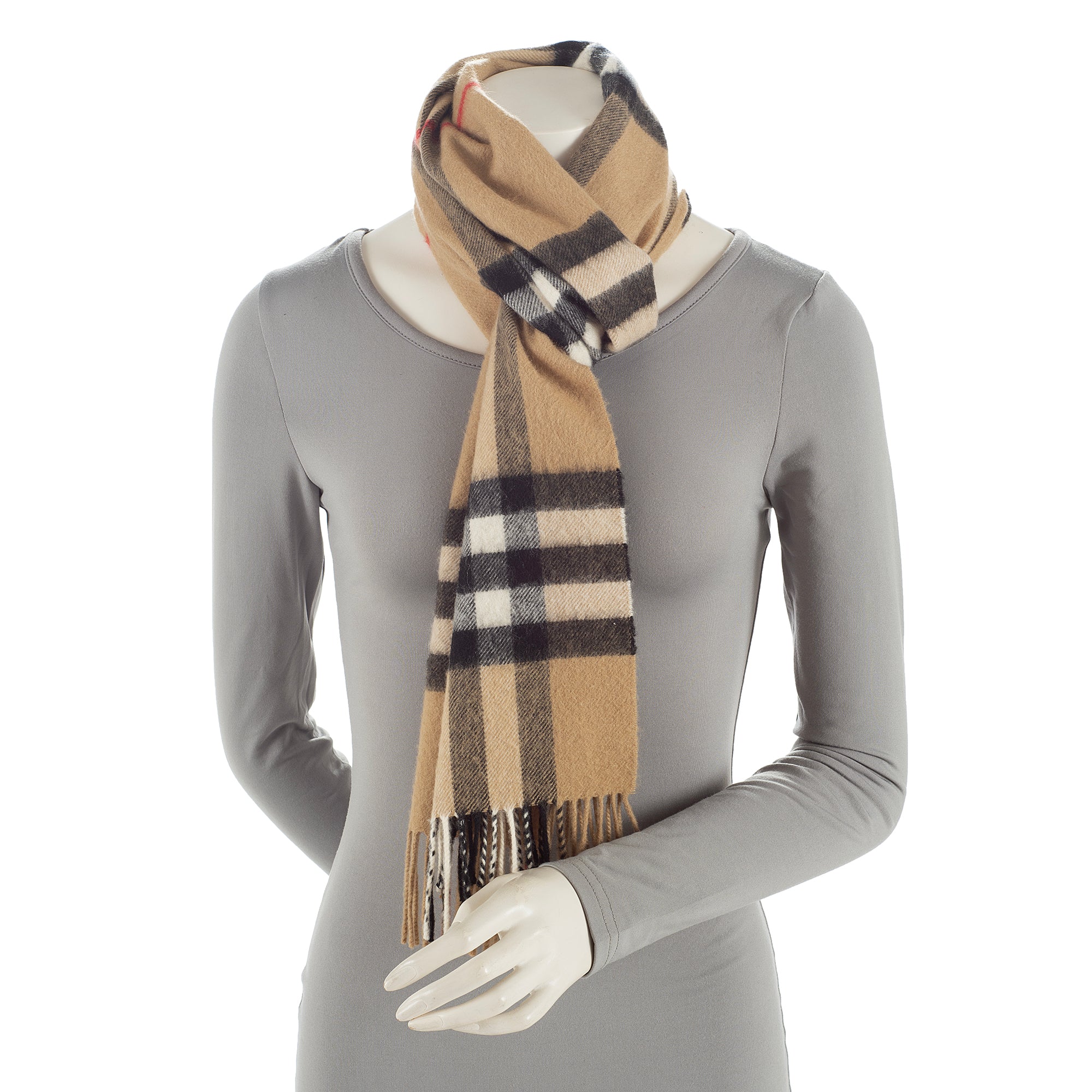 Burberry Cashmere Classic Check Scarf (SHF-22870)