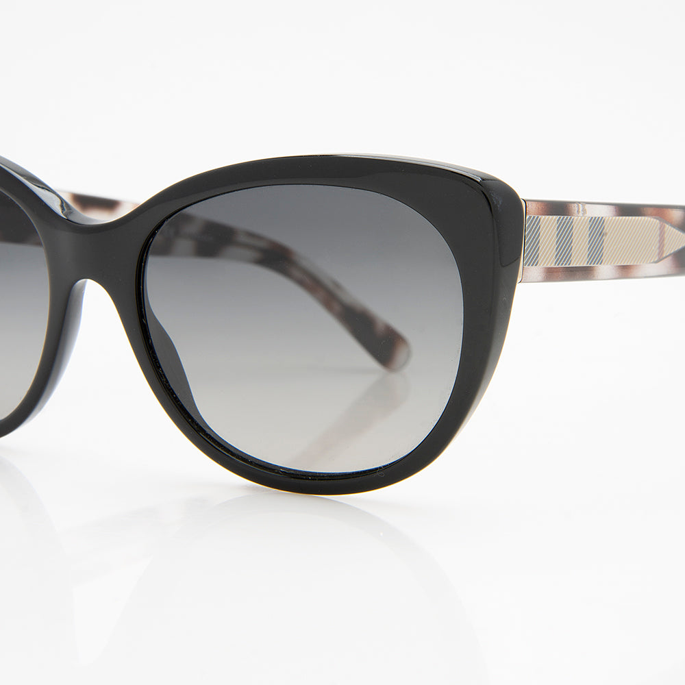 Burberry Check Cat Eye Sunglasses (SHF-18416)
