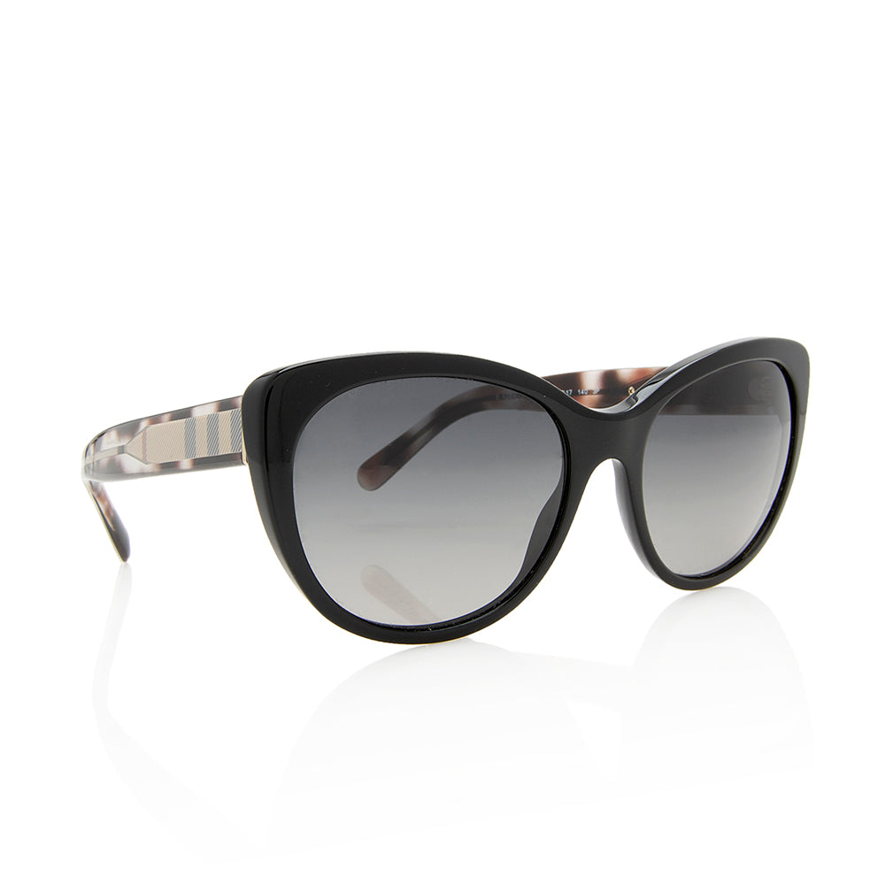 Burberry Check Cat Eye Sunglasses (SHF-18416)