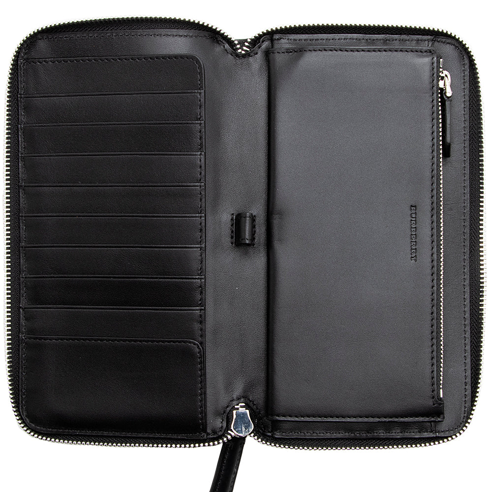 Burberry Check Zip Around Large Wallet (SHF-20167)