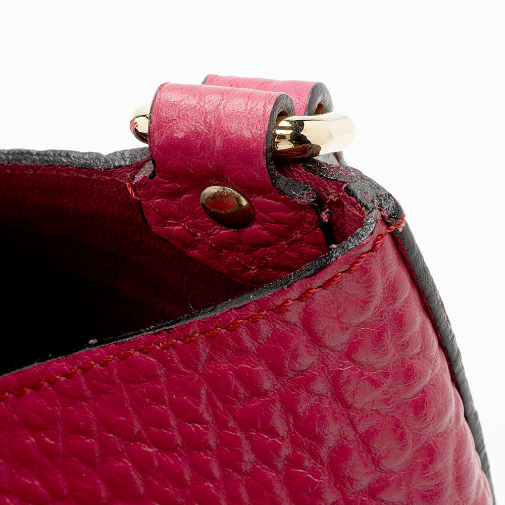 Burberry Embossed Check Leather Canterbury Small Tote (SHF-18609)