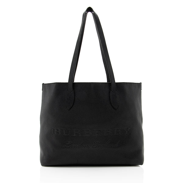 Burberry Embossed Leather Tote (SHF-19039)