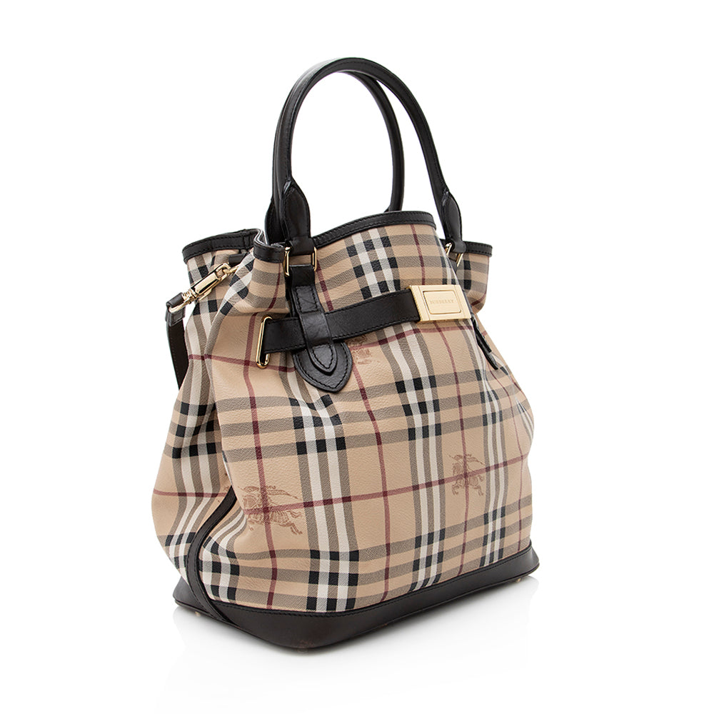 Burberry Haymarket Check Golderton Tote (SHF-18695)