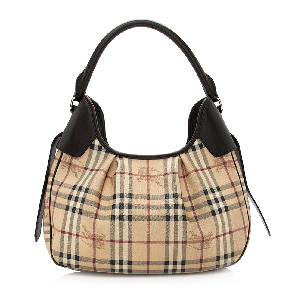 Burberry Haymarket Check Hernville Hobo (SHF-20380)