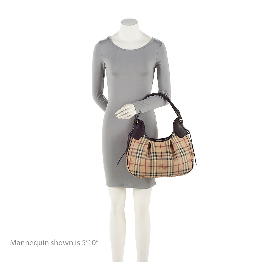 Burberry Haymarket Check Hernville Hobo (SHF-20380)