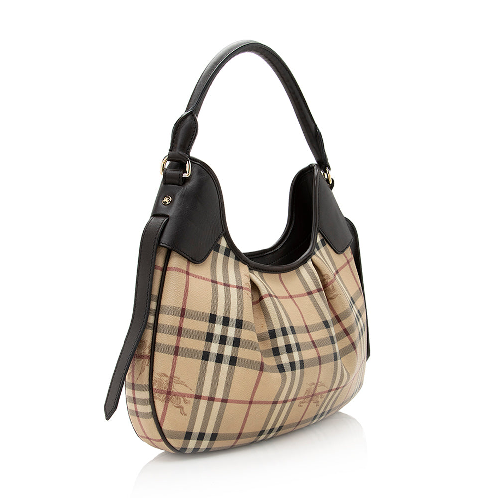 Burberry Haymarket Check Hernville Hobo (SHF-20380)