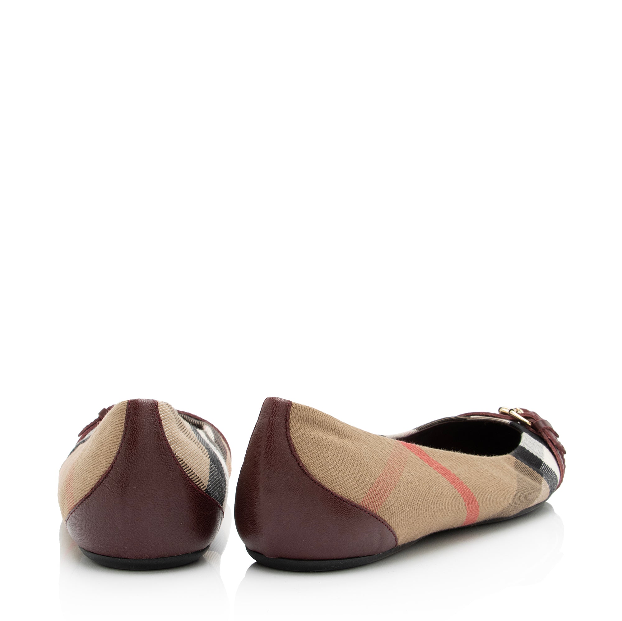 Burberry House Check Bridle Avonwick Ballerina Flats - Size 8.5 / 38.5 (SHF-23128)
