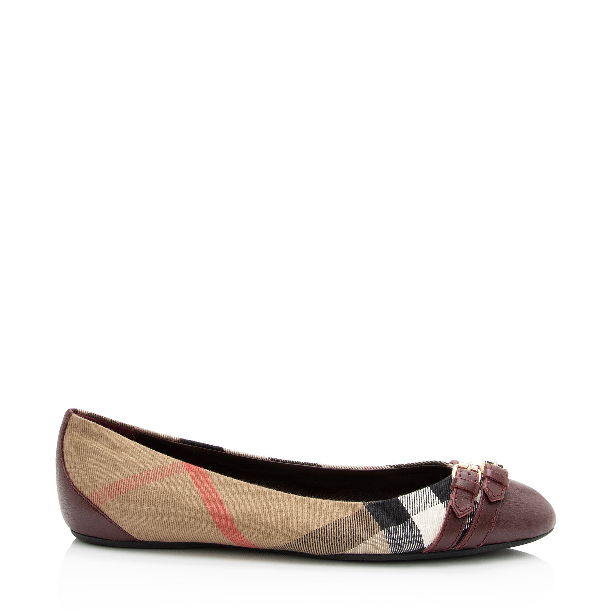 Burberry House Check Bridle Avonwick Ballerina Flats - Size 8.5 / 38.5 (SHF-23128)