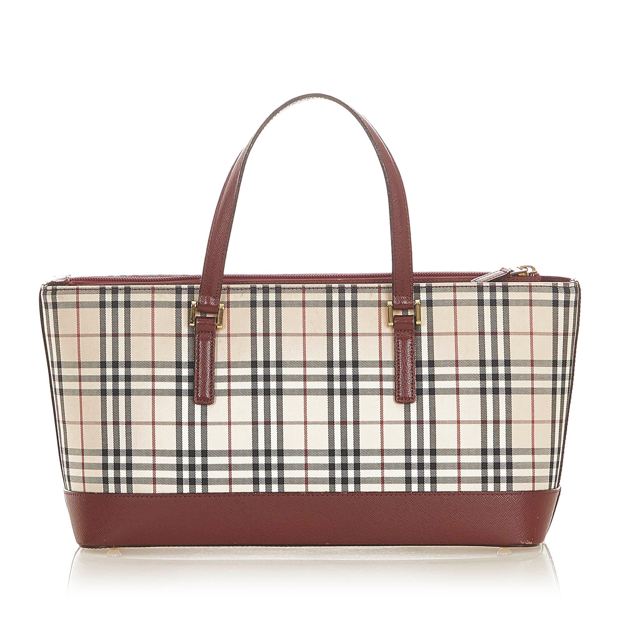 Burberry House Check Canvas Handbag (SHG-20443)
