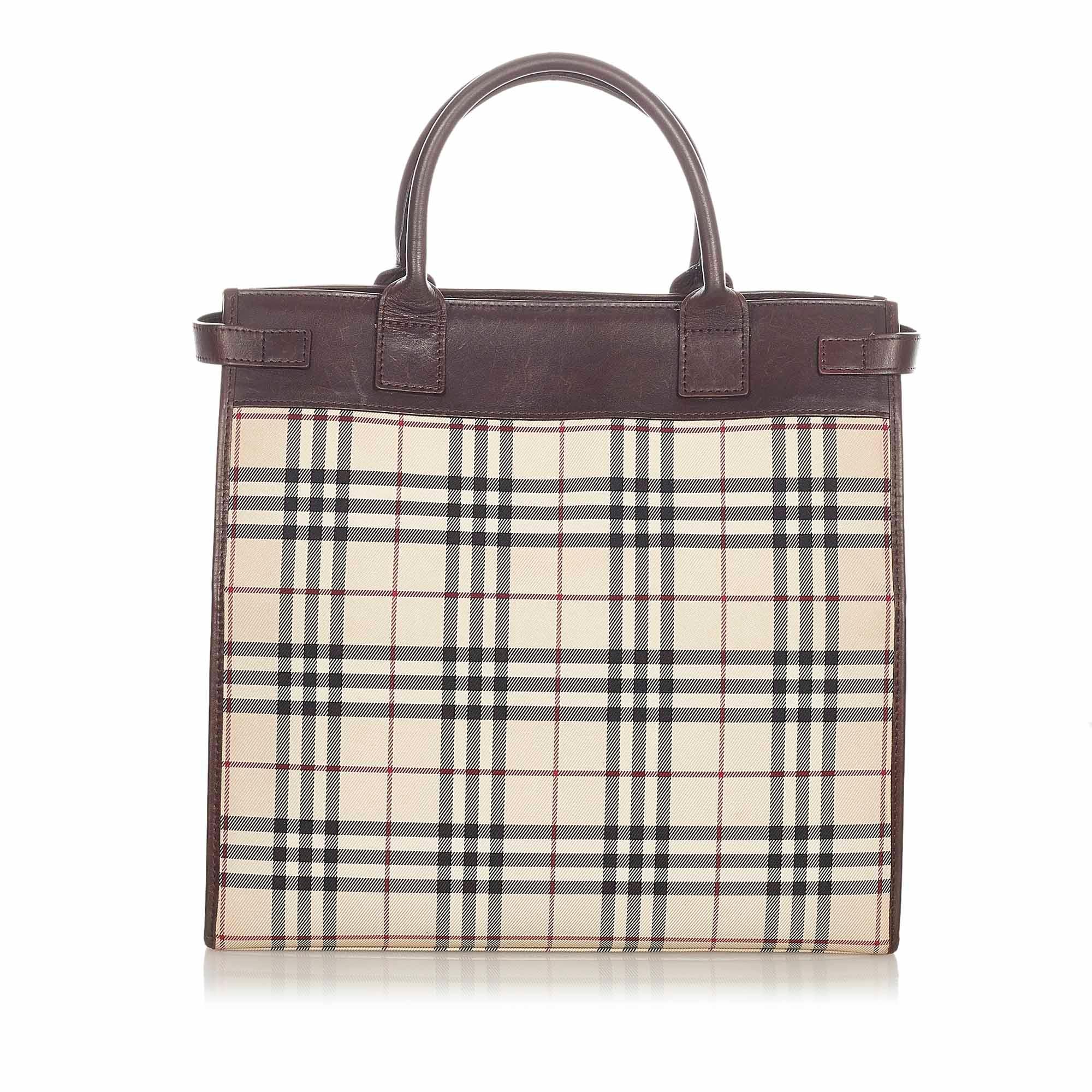 Burberry House Check Canvas Satchel (SHG-22096)