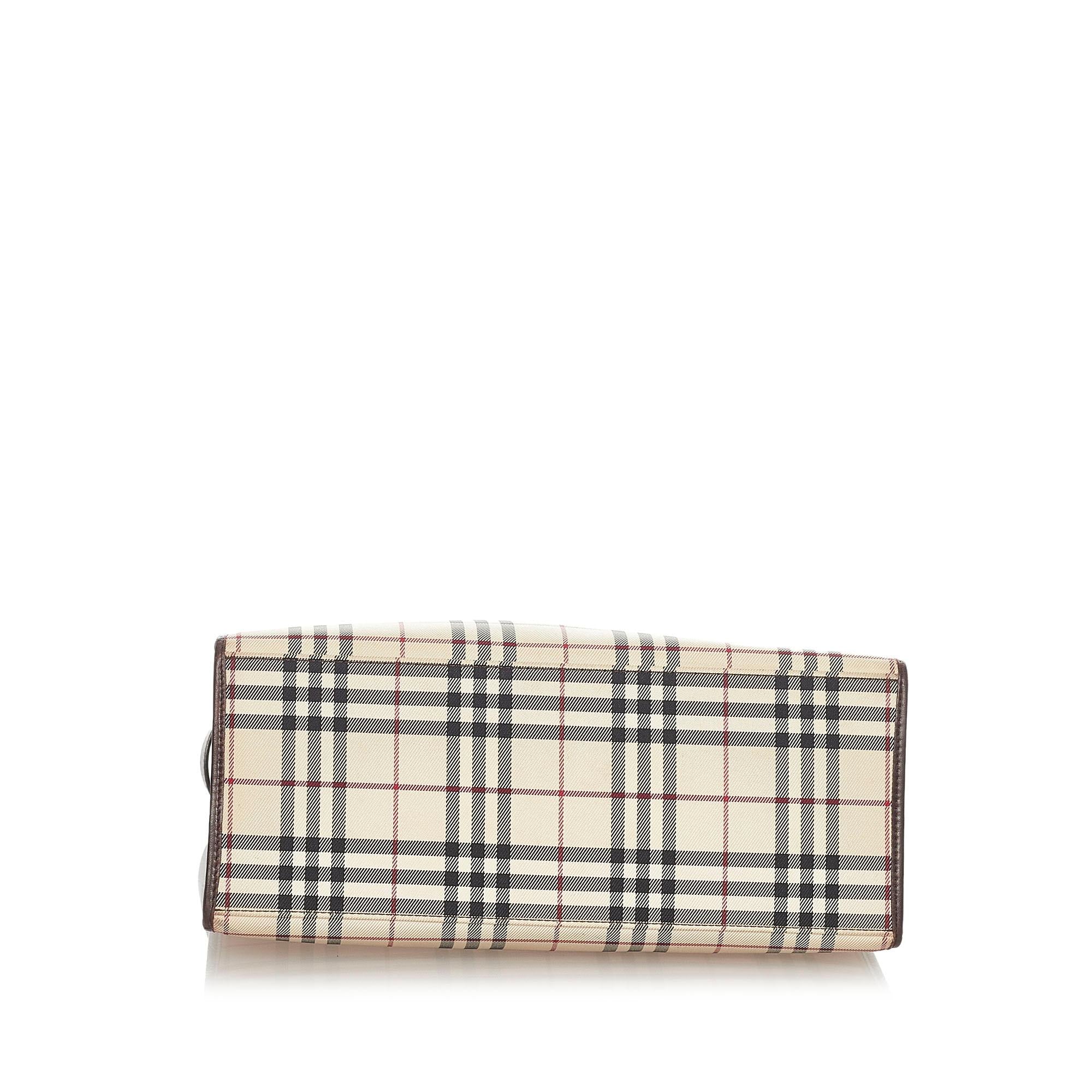 Burberry House Check Canvas Satchel (SHG-22096)