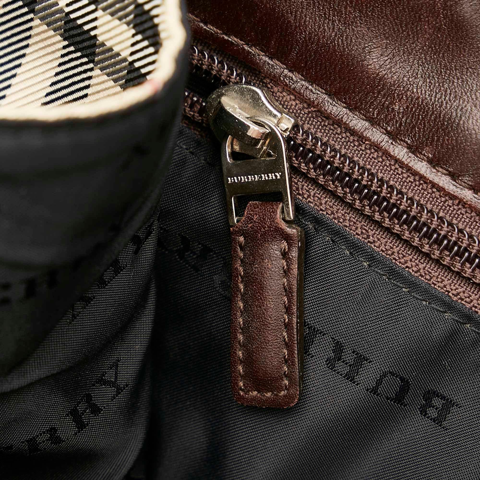 Burberry House Check Canvas Satchel (SHG-22096)