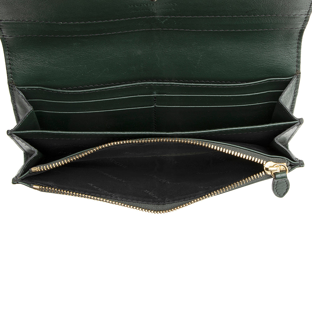 Burberry House Check Continental Wallet (SHF-20463)