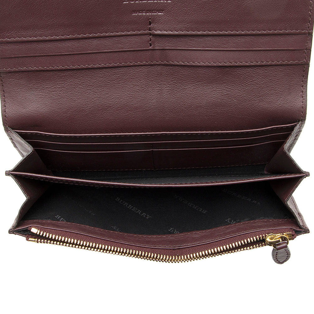 Burberry House Check Continental Wallet (SHF-20805)