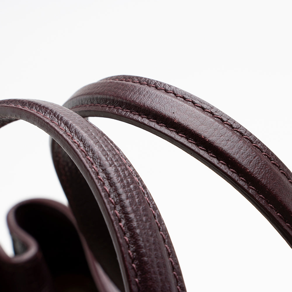 Burberry House Check Leather Banner Medium Tote (SHF-13541)