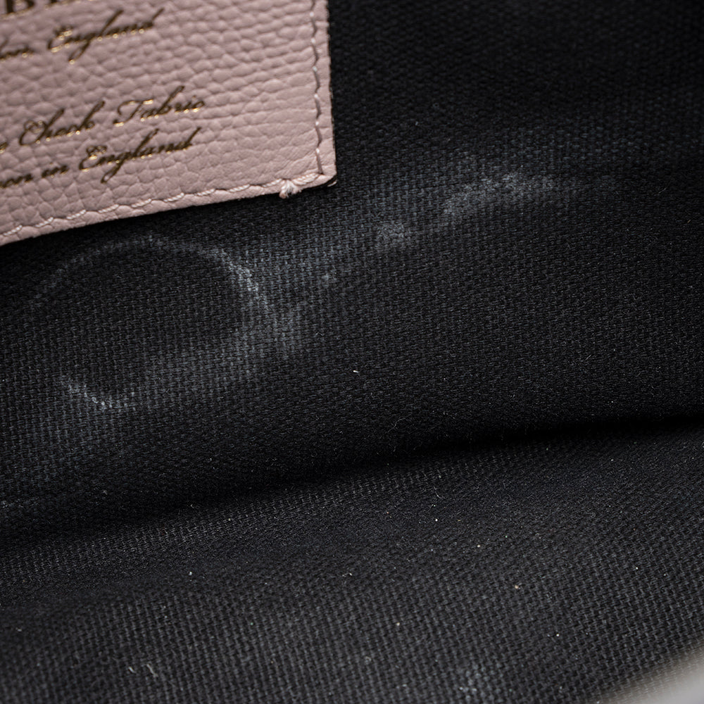 Burberry House Check Leather Banner Small Tote (SHF-19183)