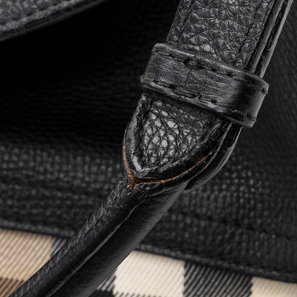 Burberry House Check Sycamore Medium Hobo (SHF-22098)