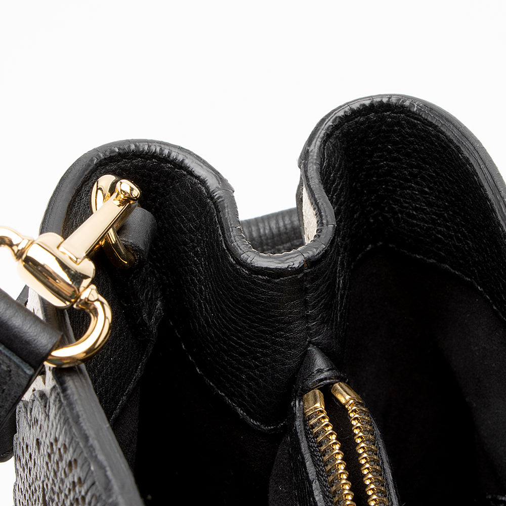 Burberry Laser Cut Leather Banner Medium Tote (SHF-22096)