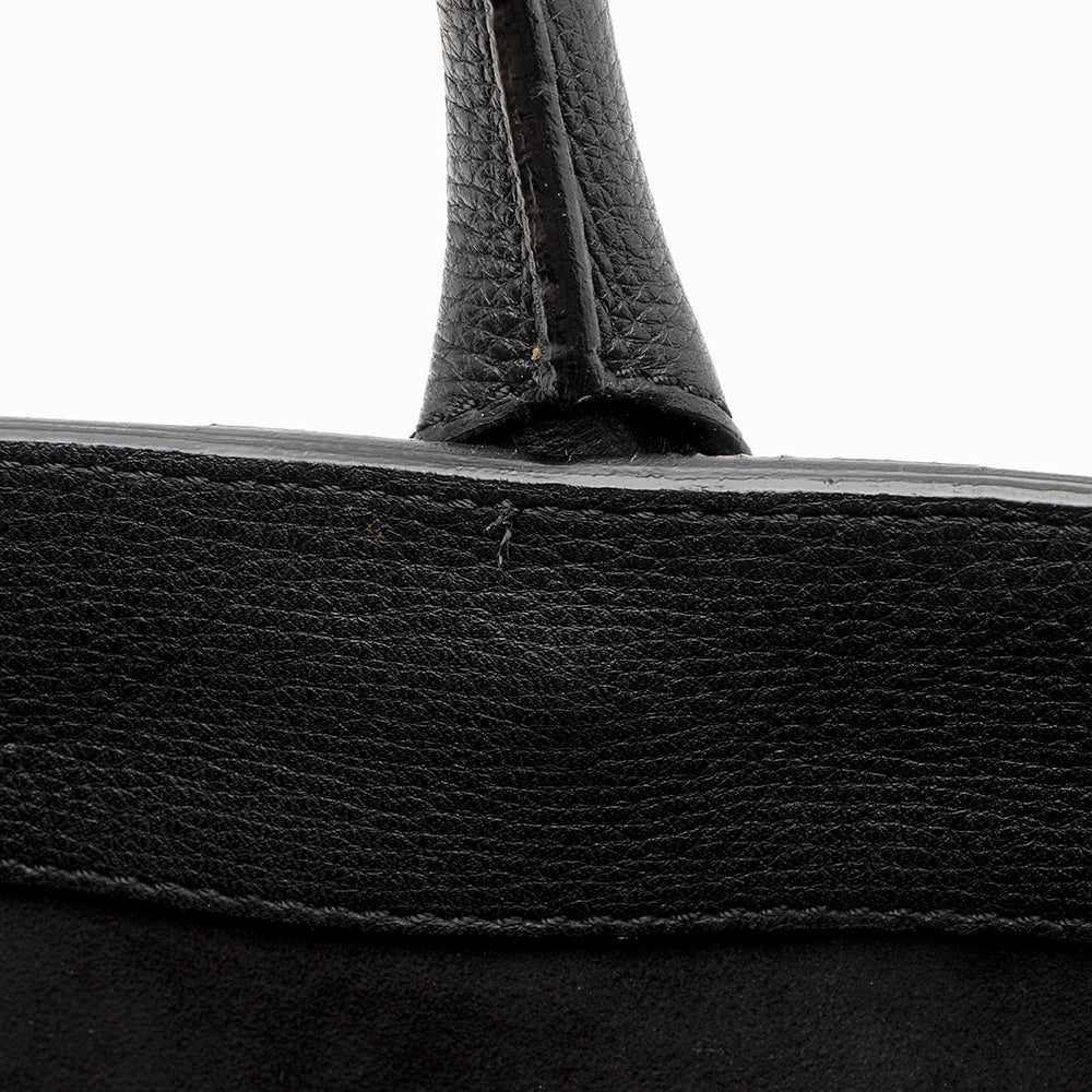 Burberry Laser Cut Leather Banner Medium Tote (SHF-22096)