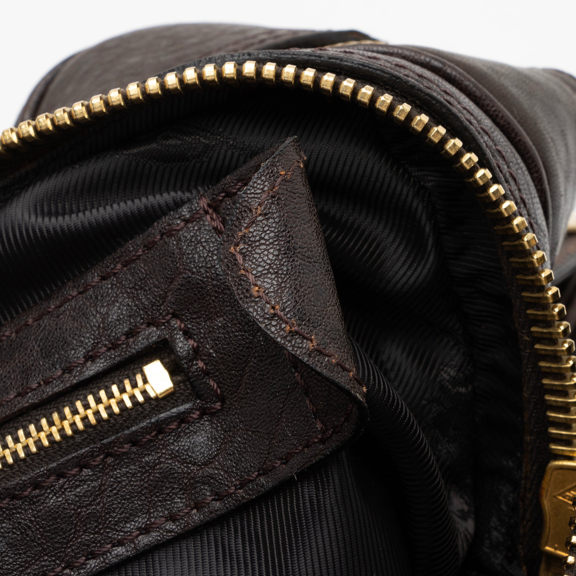 Burberry Leather Ashbury Double Zip Large Bowling Bag (SHF-23880)