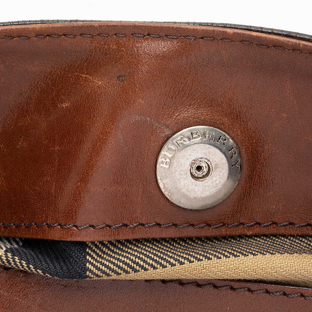 Burberry Leather Convertible Satchel (SHF-17987)